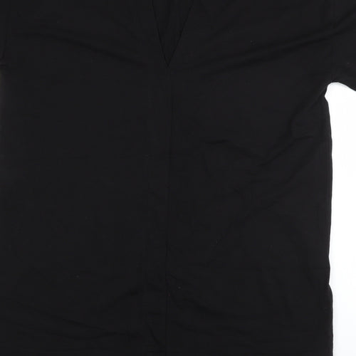 Sparkle & Fade Womens Black  Cotton T-Shirt Dress  Size M  Round Neck Pullover
