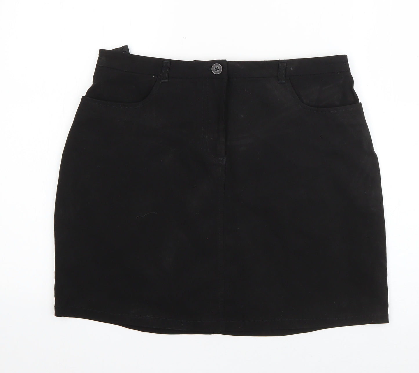 NEXT Girls Black  Viscose A-Line Skirt Size 16 Years  Regular Zip