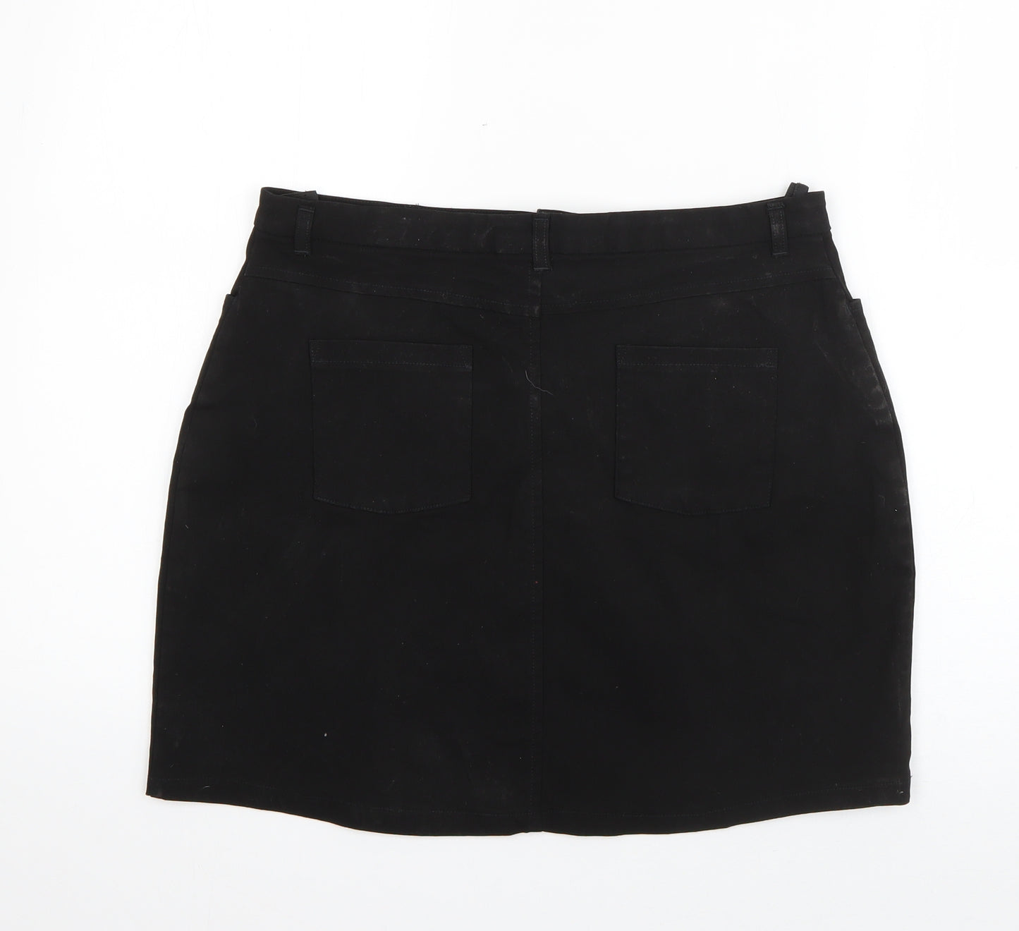 NEXT Girls Black  Viscose A-Line Skirt Size 16 Years  Regular Zip