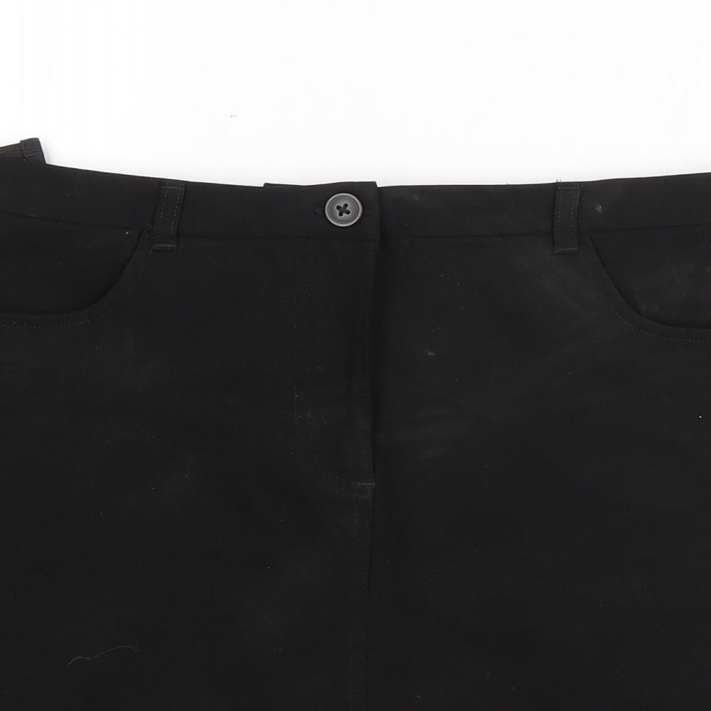 NEXT Girls Black  Viscose A-Line Skirt Size 16 Years  Regular Zip