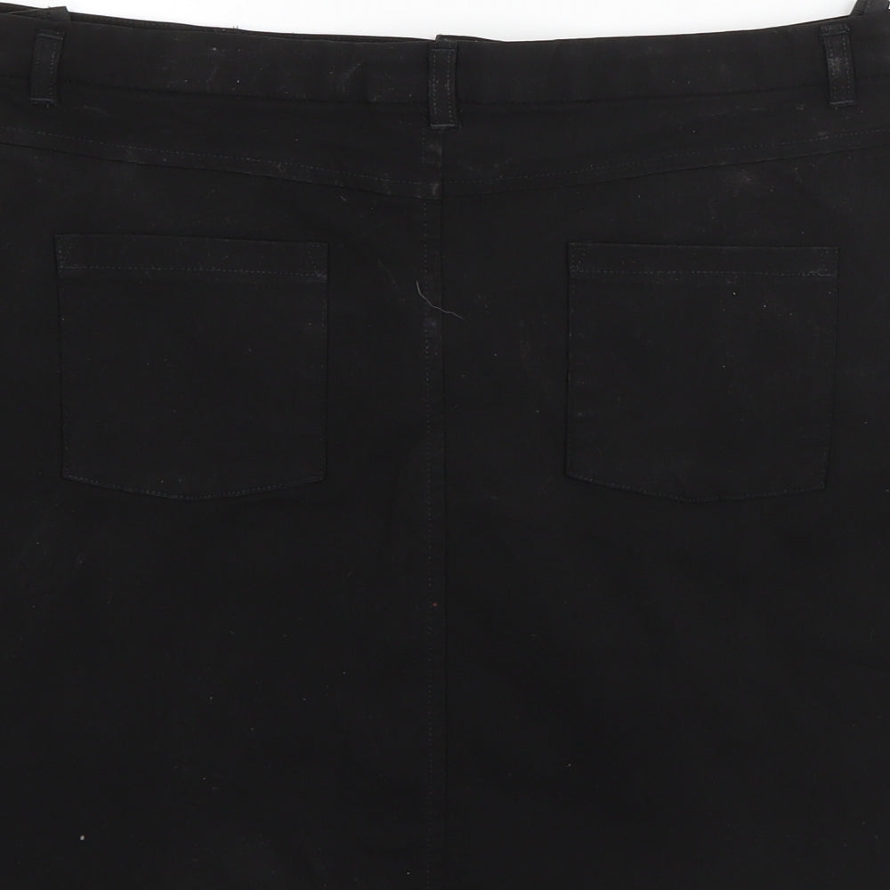 NEXT Girls Black  Viscose A-Line Skirt Size 16 Years  Regular Zip