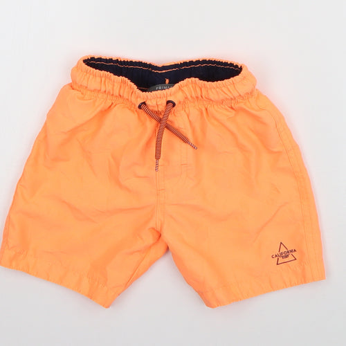 Primark Boys Orange  Polyester Sweat Shorts Size 2-3 Years  Regular Drawstring