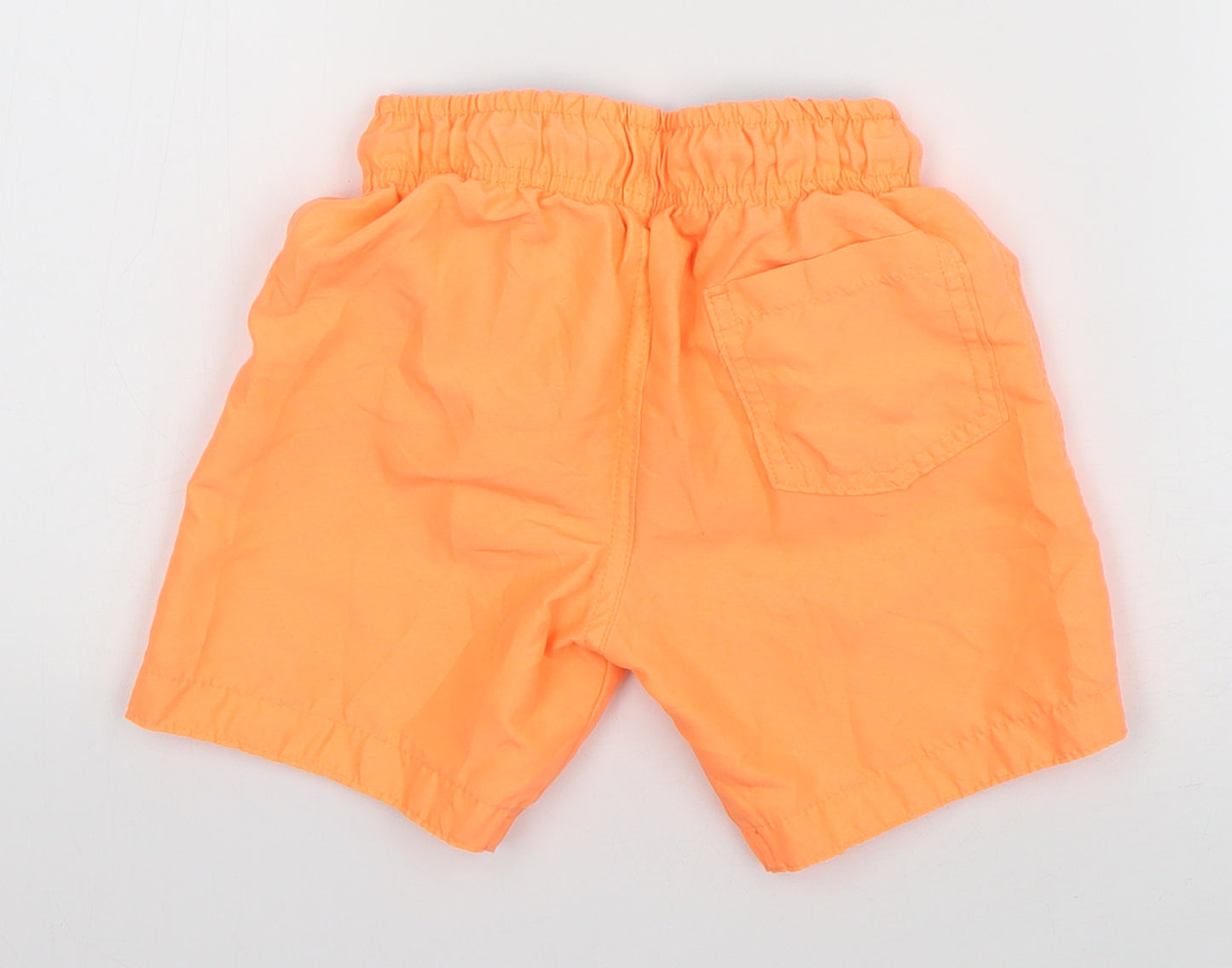 Primark Boys Orange  Polyester Sweat Shorts Size 2-3 Years  Regular Drawstring