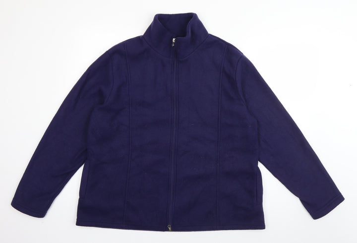 Anne de Lancay Womens Blue Jacket Size M Zip