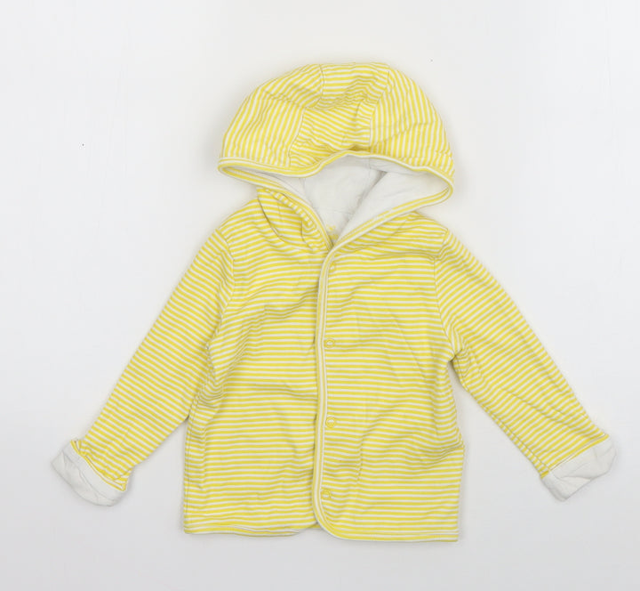 Lupilu Baby Yellow Striped Jacket Size 6-9 Months Snap