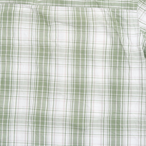 Originals Mens Green Plaid Cotton  Button-Up Size L Collared Button