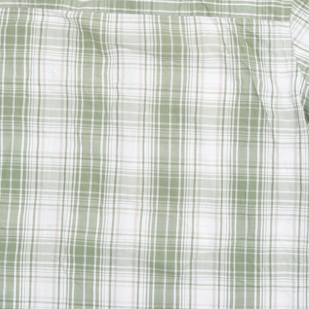 Originals Mens Green Plaid Cotton  Button-Up Size L Collared Button
