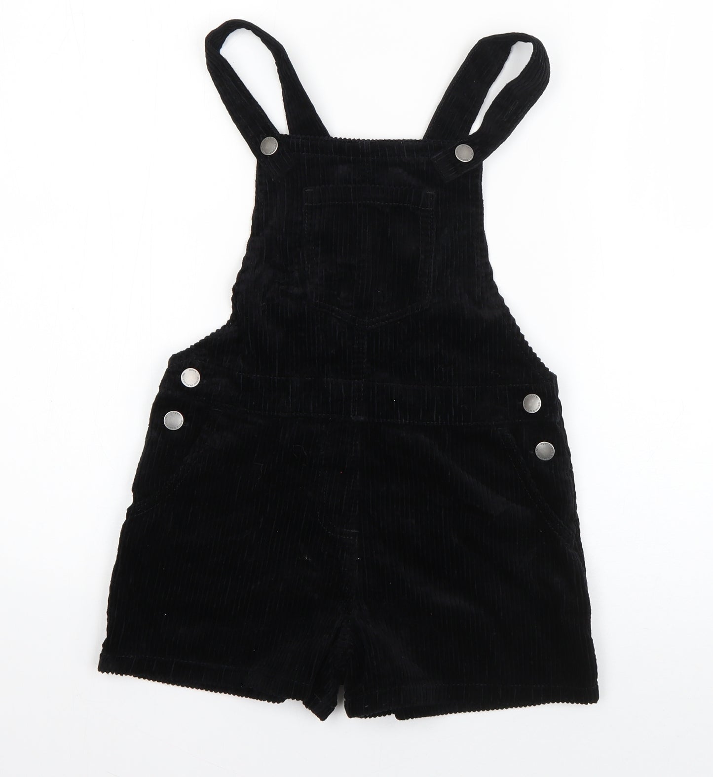 NEXT Girls Black  Cotton Dungaree One-Piece Size 7 Years  Pullover