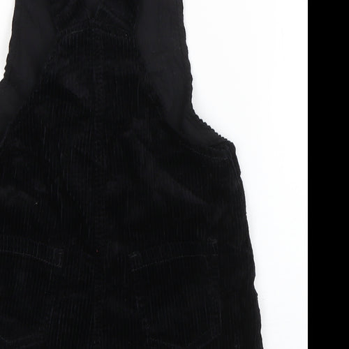 NEXT Girls Black  Cotton Dungaree One-Piece Size 7 Years  Pullover
