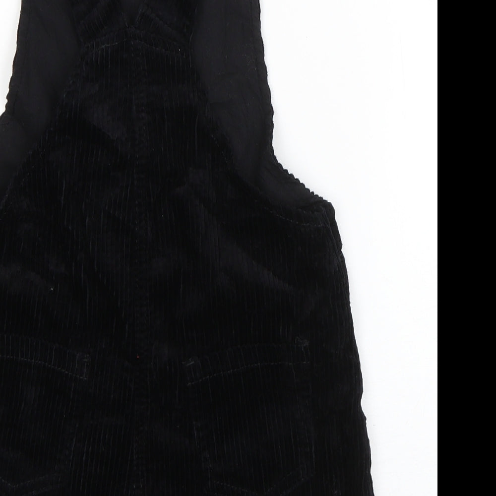 NEXT Girls Black  Cotton Dungaree One-Piece Size 7 Years  Pullover