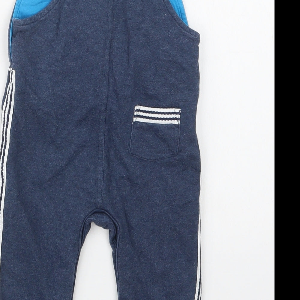 Debenhams Baby Blue  Cotton Jogger Trousers Size 9-12 Months  Button - Fire Engine