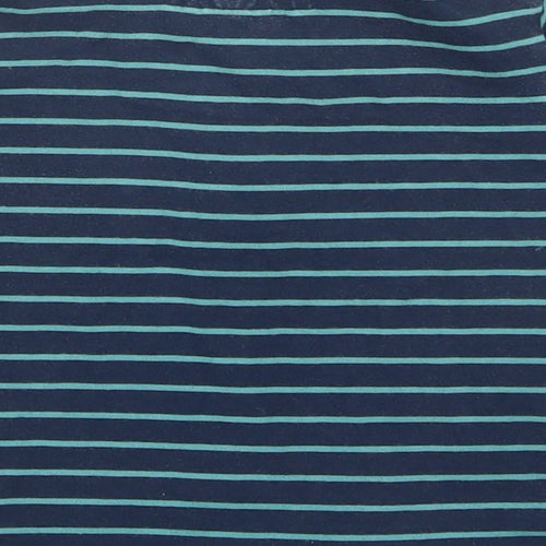 H&M Baby Green Striped Cotton Basic Polo Size 9-12 Months Collared Button