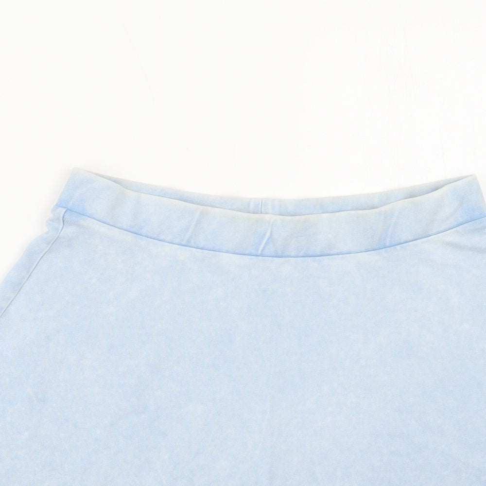 Matalan Womens Blue  Cotton Skater Skirt Size 14