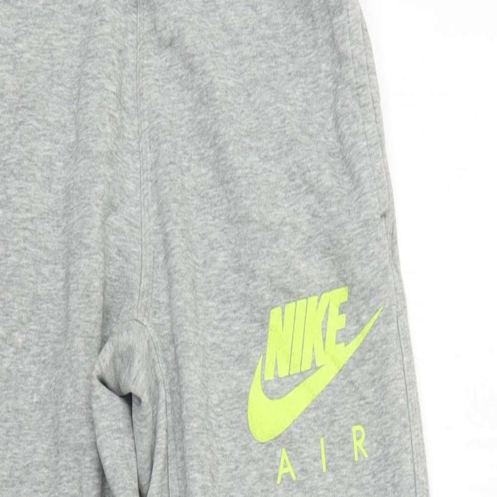 Nike Boys Grey  Cotton Jogger Trousers Size 10-11 Years  Regular Drawstring
