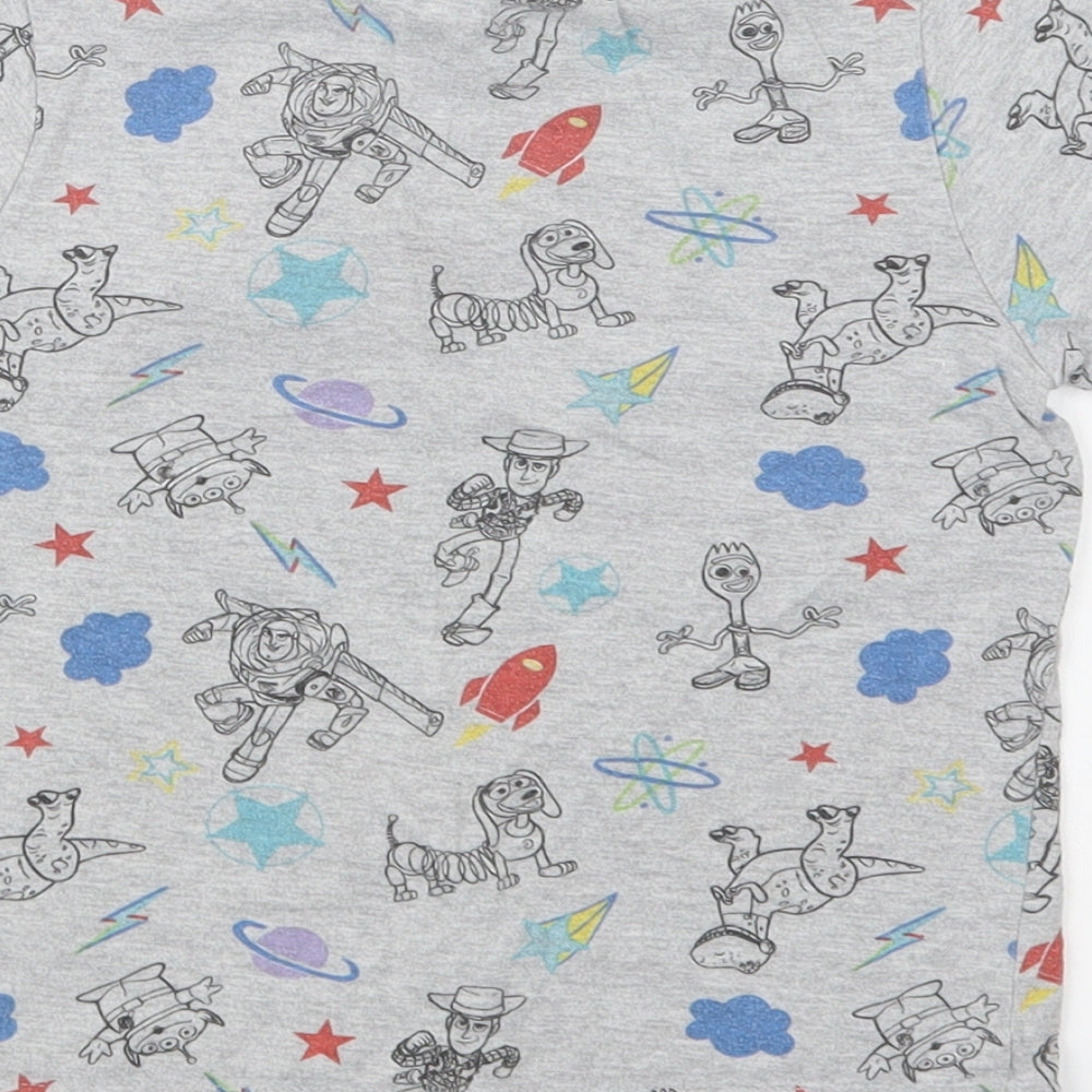 Nutmeg Girls Grey Geometric Cotton Basic T-Shirt Size 3-4 Years Crew Neck  - Toy Story 4