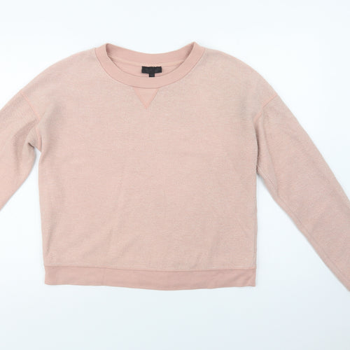 Topshop Womens Pink  Cotton Pullover Sweatshirt Size 6