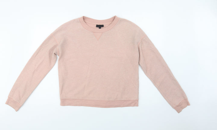 Topshop Womens Pink  Cotton Pullover Sweatshirt Size 6