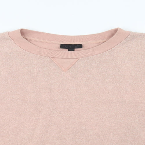 Topshop Womens Pink  Cotton Pullover Sweatshirt Size 6
