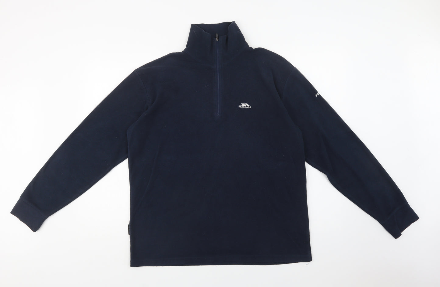 Trespass Mens Blue  Polyester Henley Sweatshirt Size M