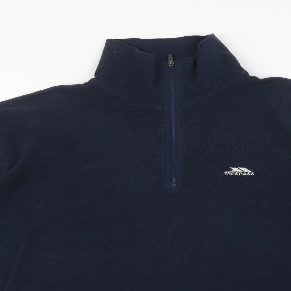 Trespass Mens Blue  Polyester Henley Sweatshirt Size M