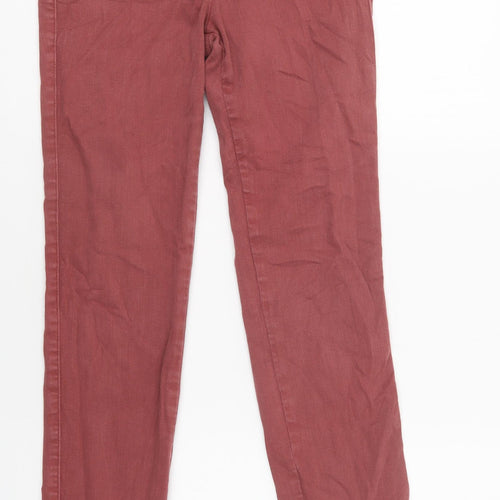 Sisley Womens Pink  Cotton Skinny Jeans Size 27 L30 in Regular Button