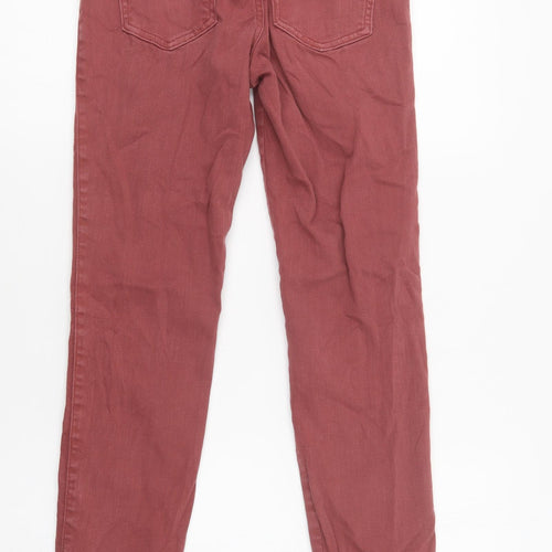Sisley Womens Pink  Cotton Skinny Jeans Size 27 L30 in Regular Button