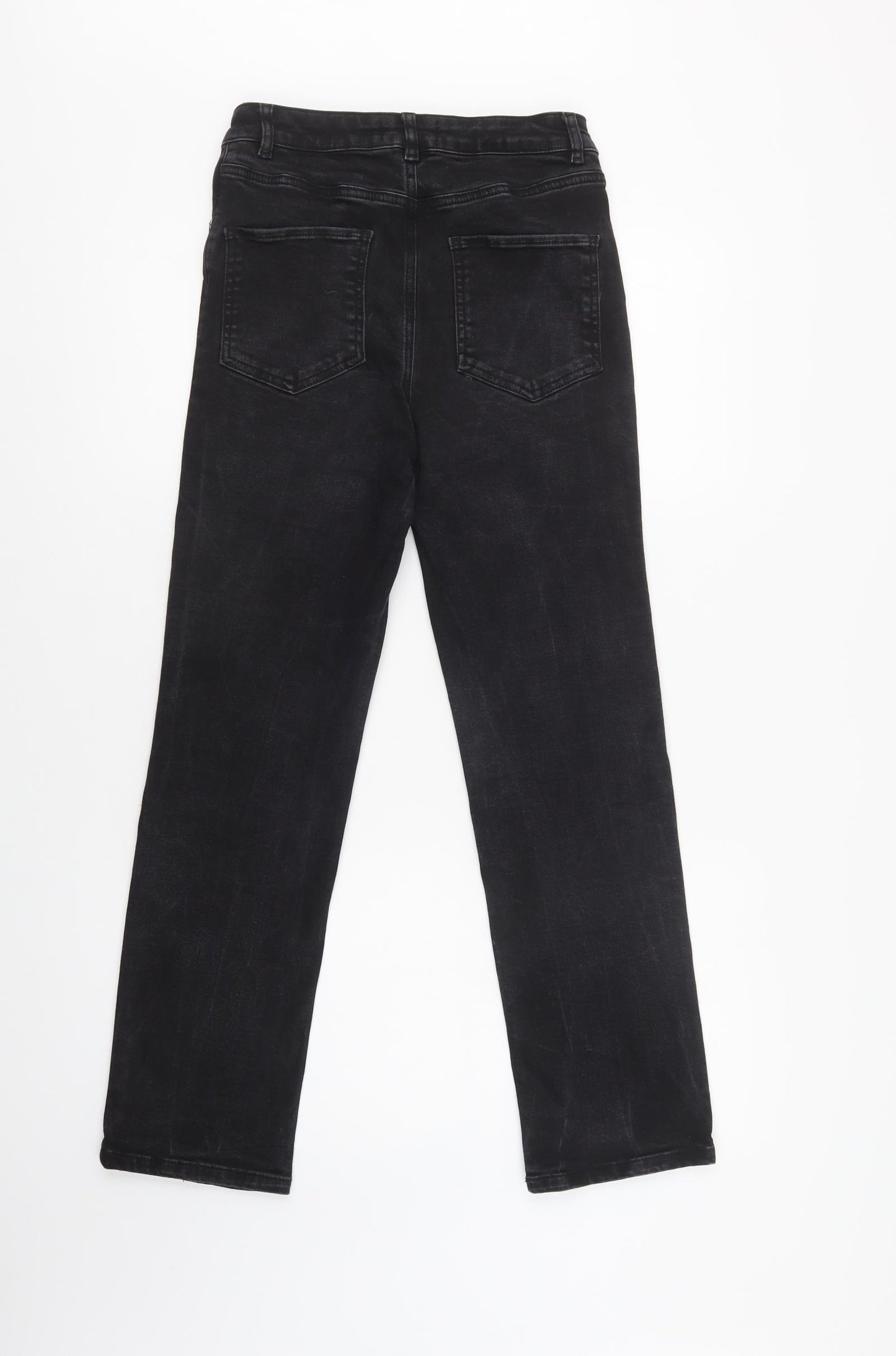 ASOS Womens Black  Cotton Straight Jeans Size 28 L32 in Regular Button