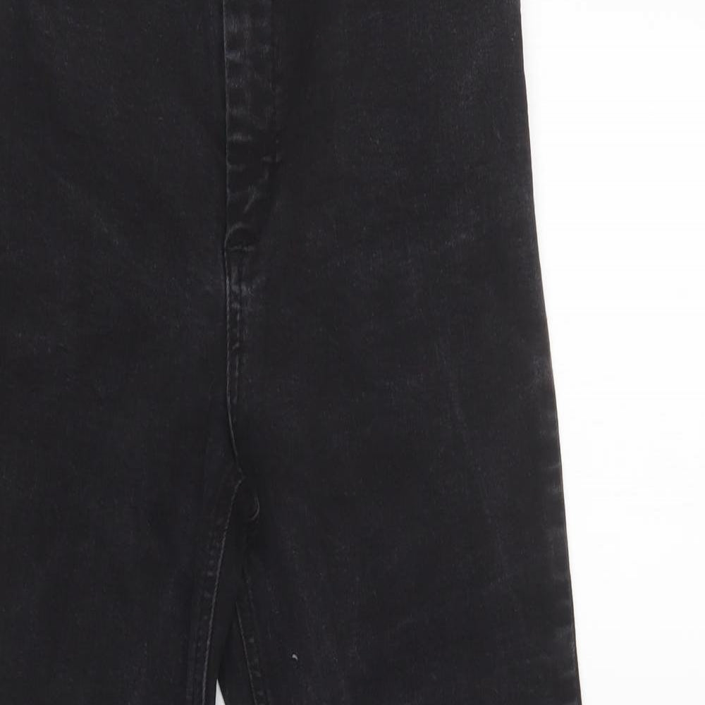 ASOS Womens Black  Cotton Straight Jeans Size 28 L32 in Regular Button