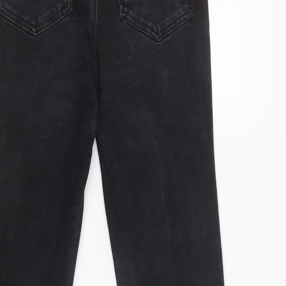 ASOS Womens Black  Cotton Straight Jeans Size 28 L32 in Regular Button