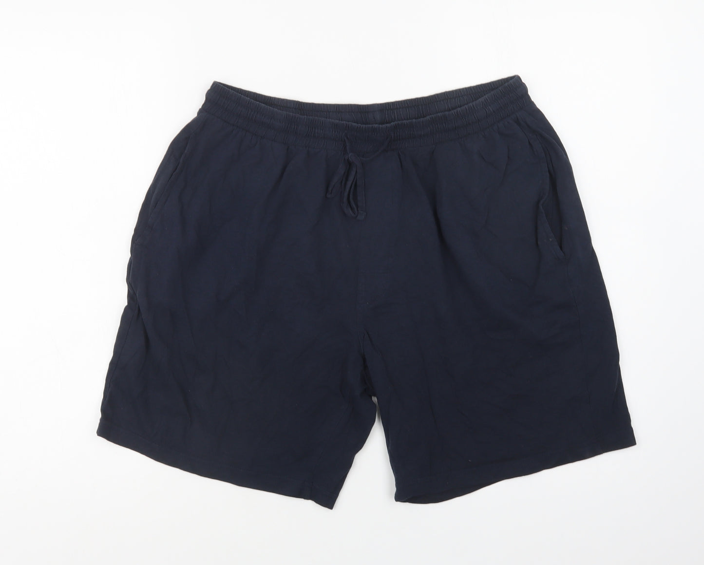 Matalan Mens Blue  Cotton  Sleep Shorts Size L  Drawstring