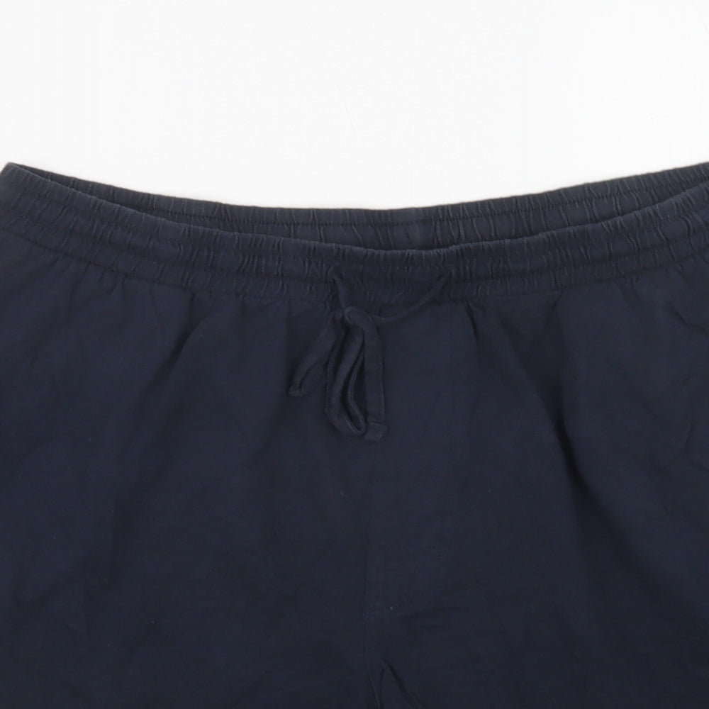 Matalan Mens Blue  Cotton  Sleep Shorts Size L  Drawstring