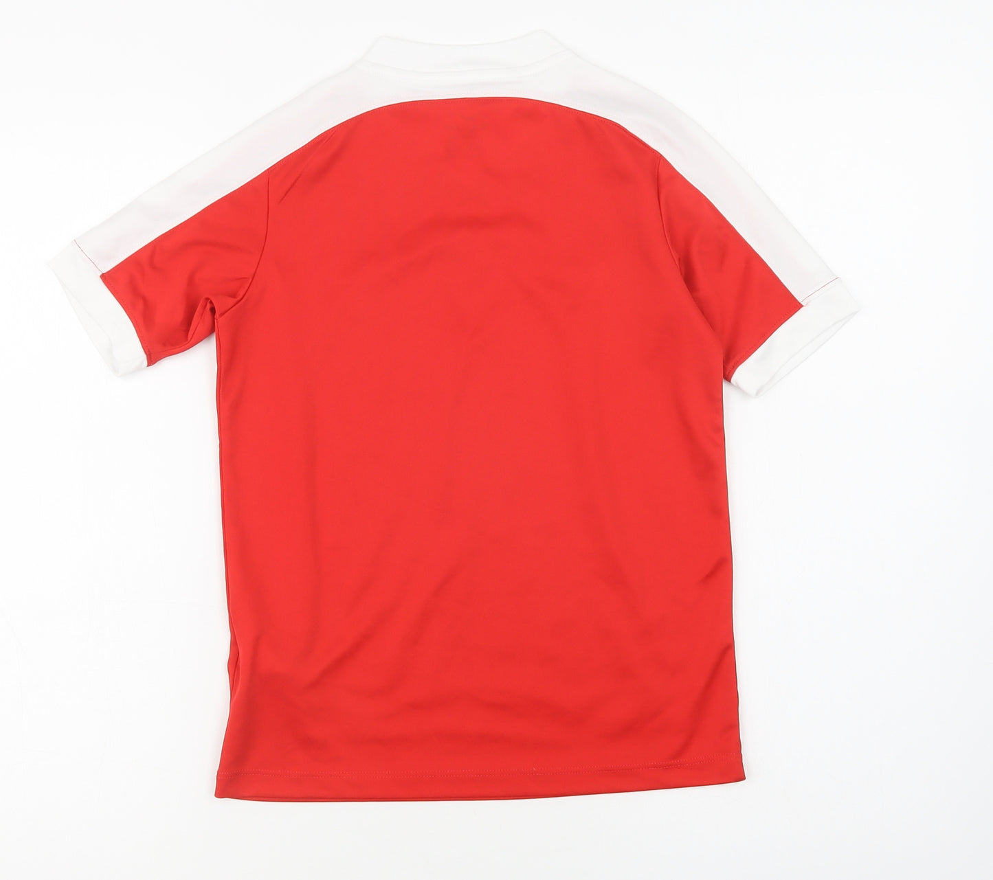 Nike Boys Red  Polyester Basic T-Shirt Size 8-9 Years V-Neck