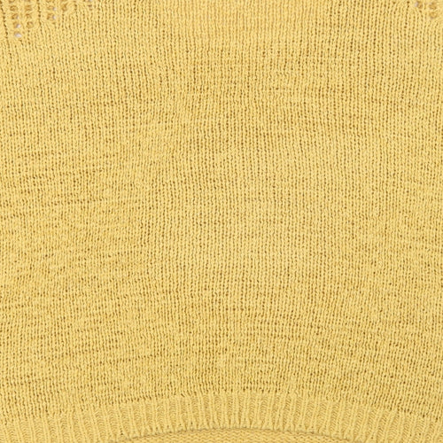Preworn Womens Yellow Crew Neck  Acrylic Pullover Jumper Size S