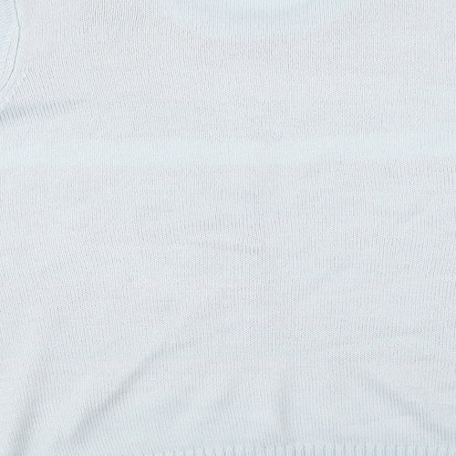 Avenue Womens Blue Crew Neck  Acrylic Pullover Jumper Size M   - Snowmen