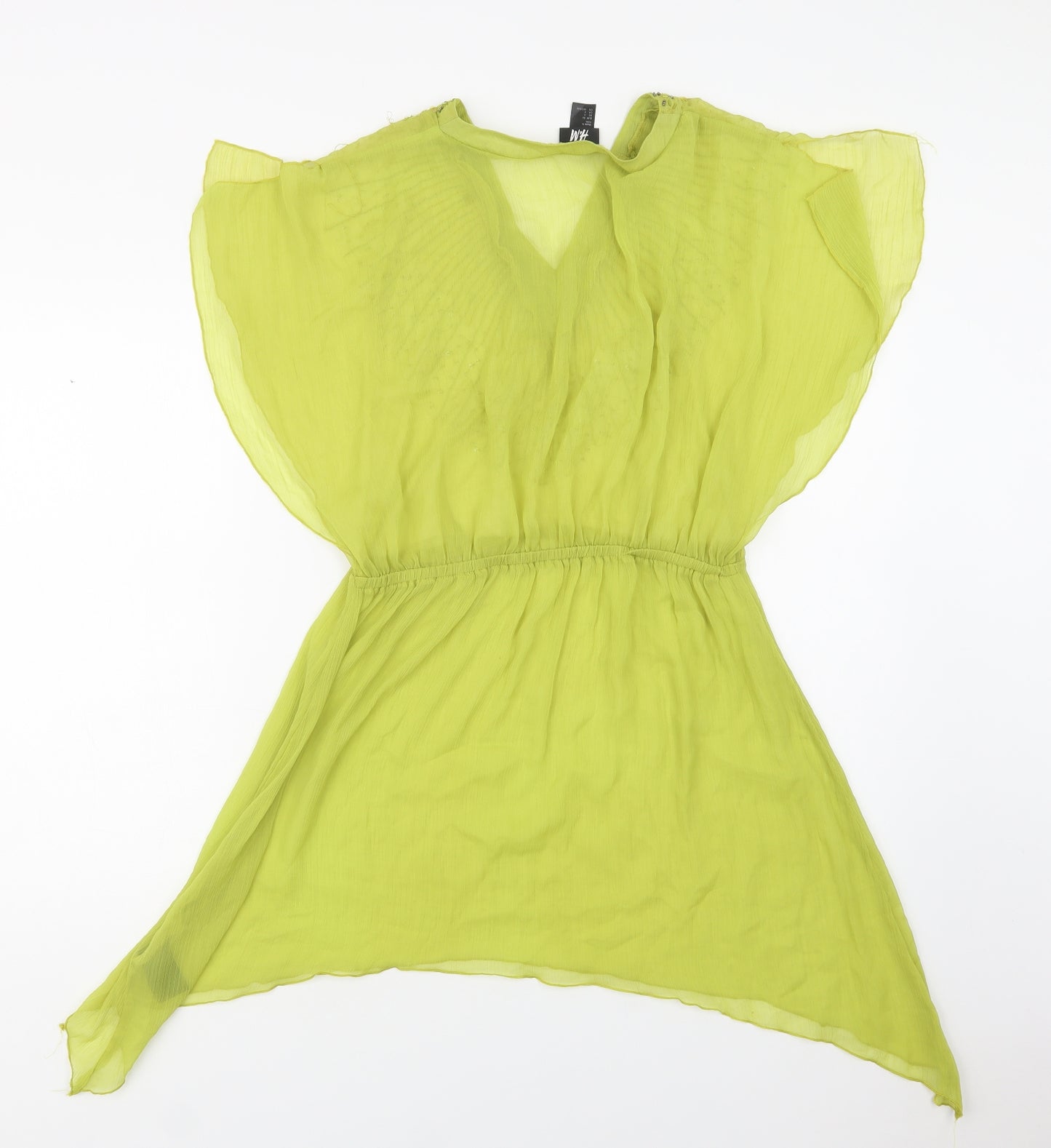 H&M Womens Green  Polyester A-Line  Size 8  V-Neck  - Beach Cover Up