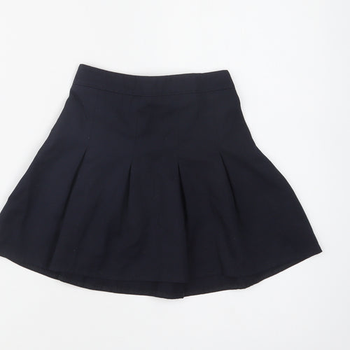 George Girls Blue  Polyester Pleated Skirt Size 3-4 Years  Regular  - School Wear