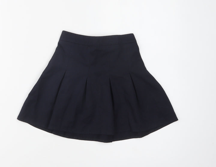 George Girls Blue  Polyester Pleated Skirt Size 3-4 Years  Regular  - School Wear