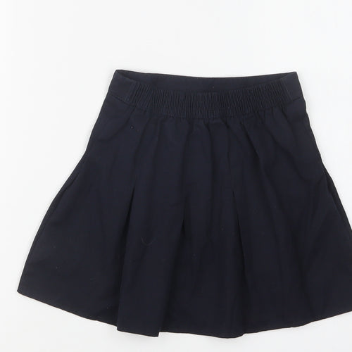 George Girls Blue  Polyester Pleated Skirt Size 3-4 Years  Regular  - School Wear