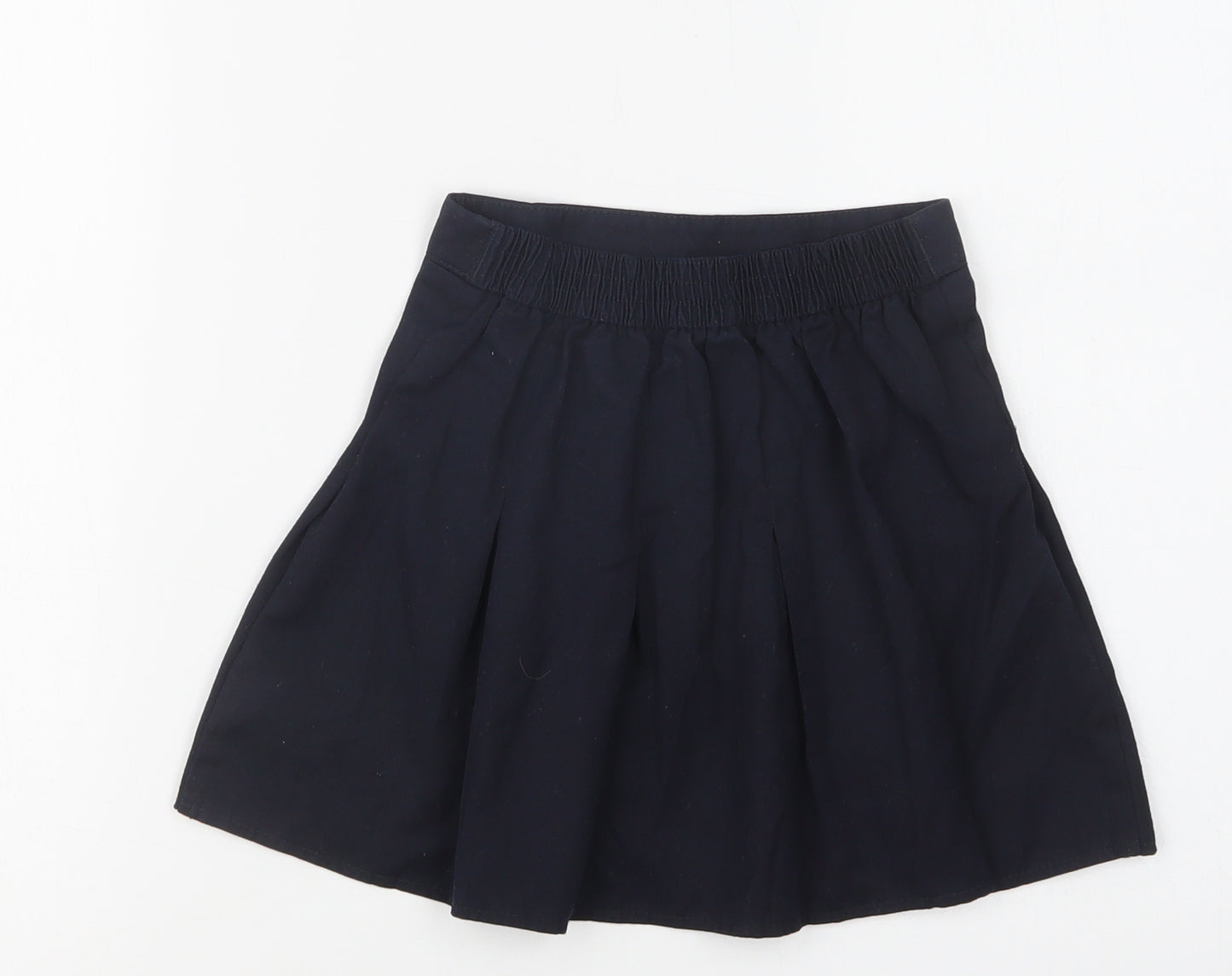 George Girls Blue  Polyester Pleated Skirt Size 3-4 Years  Regular  - School Wear