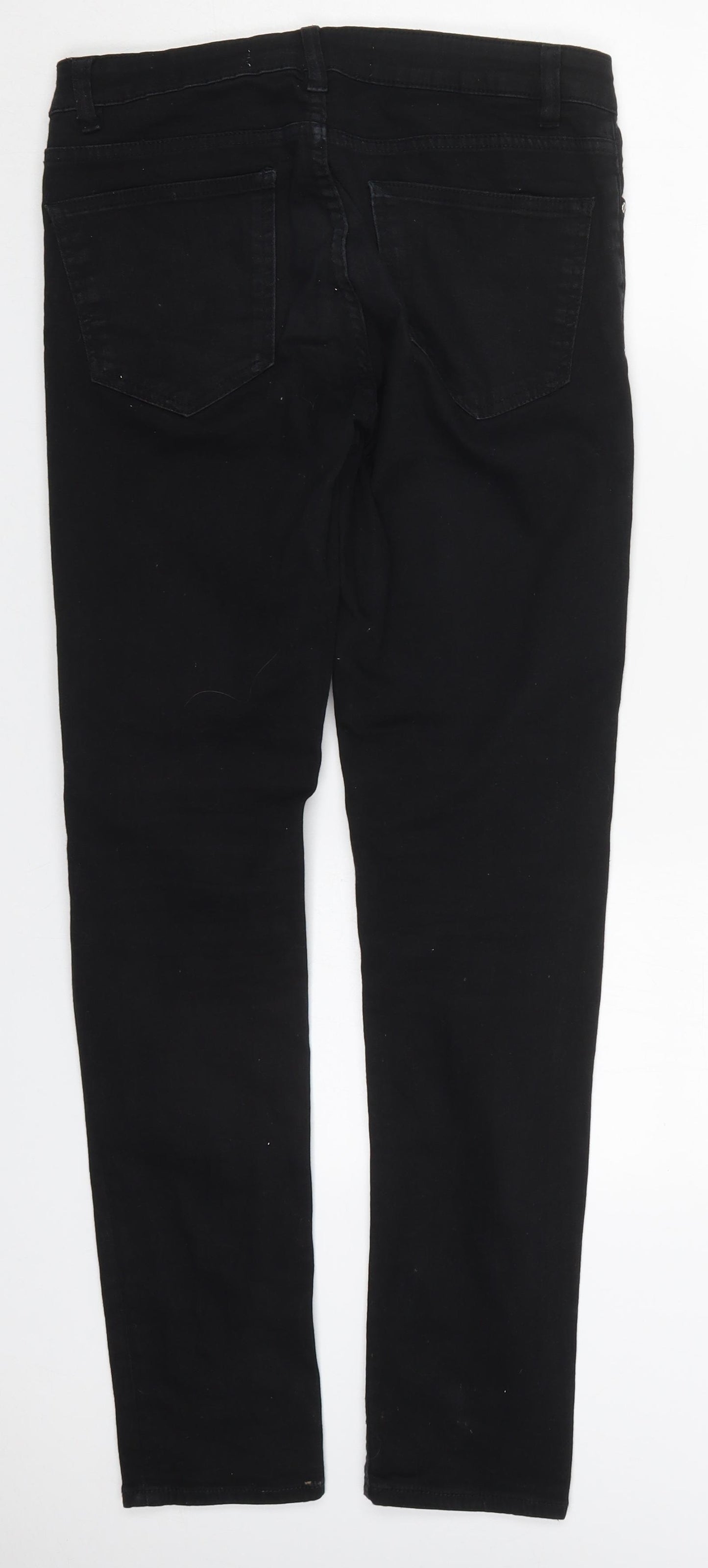New Look Mens Black  Cotton Skinny Jeans Size 32 L30 in Regular Button