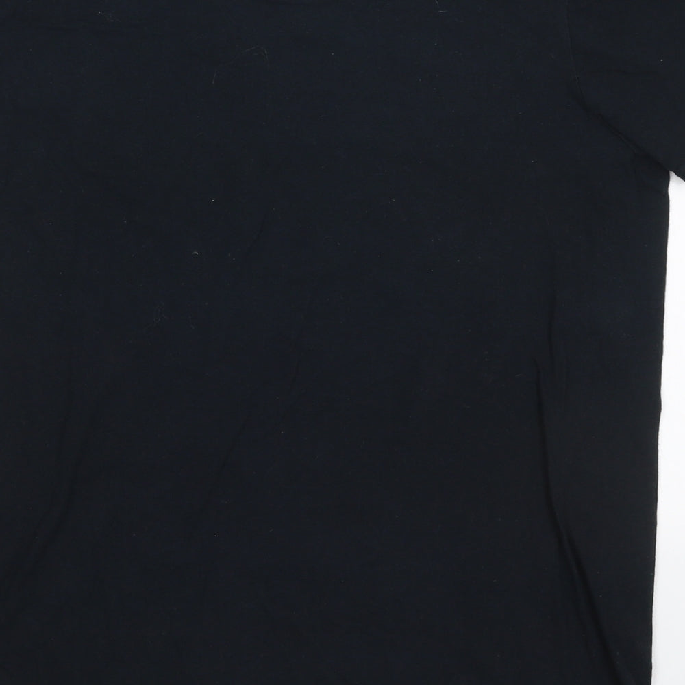 Anvil Mens Black  Cotton  T-Shirt Size M Crew Neck  - RWBY