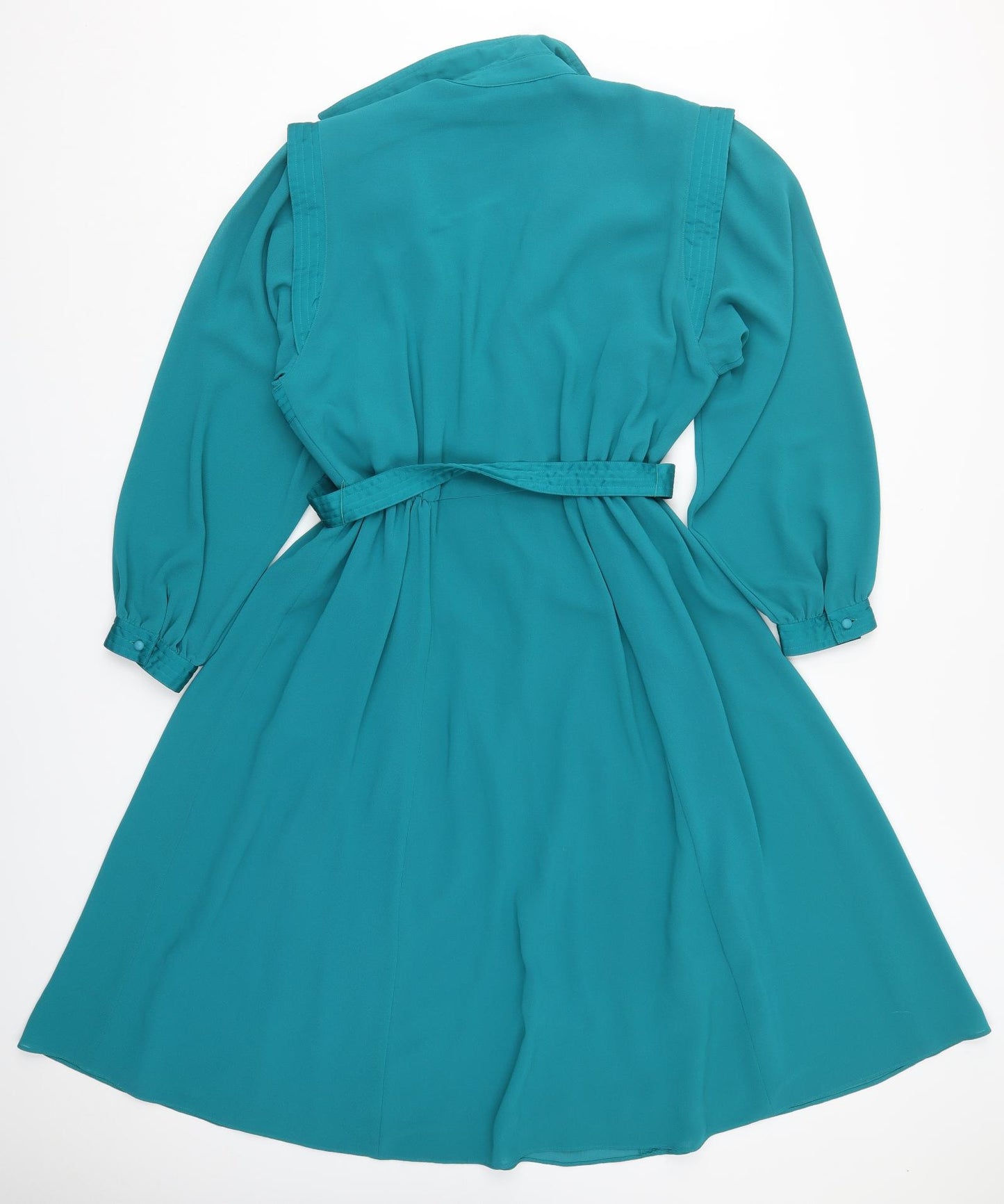 Schoi Womens Blue  Viscose Skater Dress  Size 16  Collared Button