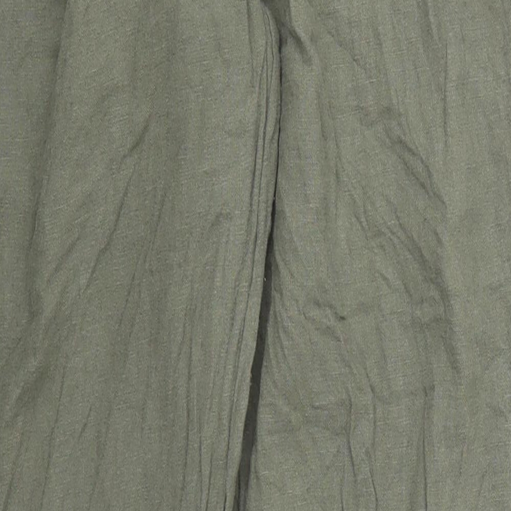 Insignia Womens Green  Linen Trousers  Size 20 L28 in Regular Drawstring