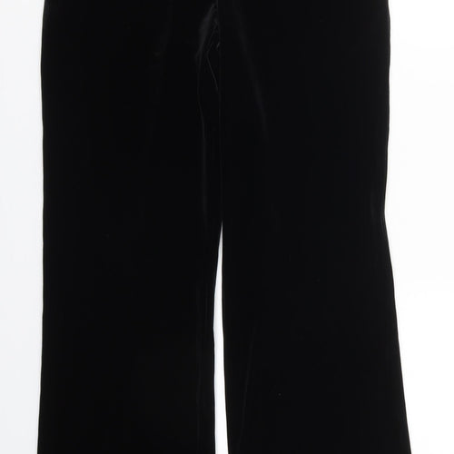 NEXT Womens Black  Polyester Trousers  Size 10 L31 in Regular Hook & Eye