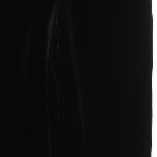 NEXT Womens Black  Polyester Trousers  Size 10 L31 in Regular Hook & Eye