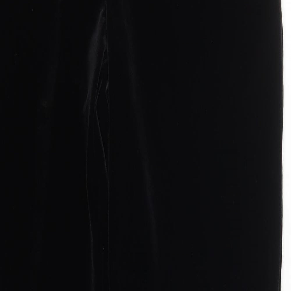 NEXT Womens Black  Polyester Trousers  Size 10 L31 in Regular Hook & Eye