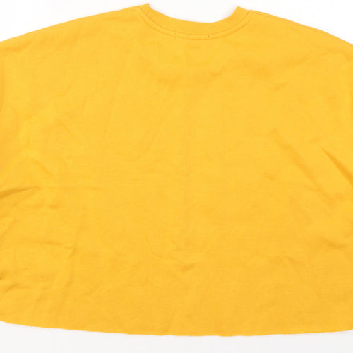 Primark Womens Yellow  Cotton Pullover Sweatshirt Size 12  Pullover