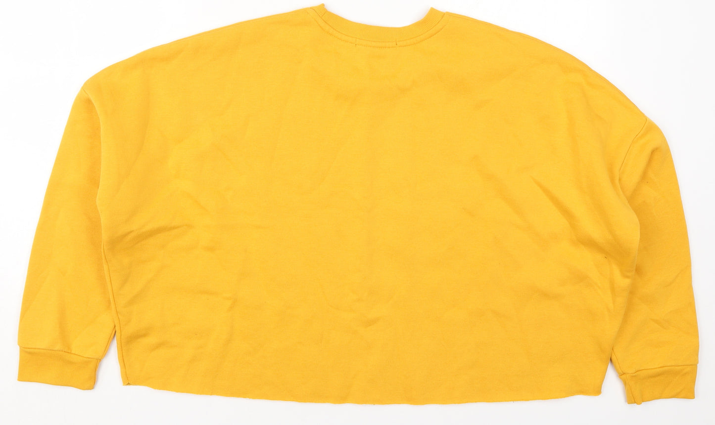 Primark Womens Yellow  Cotton Pullover Sweatshirt Size 12  Pullover