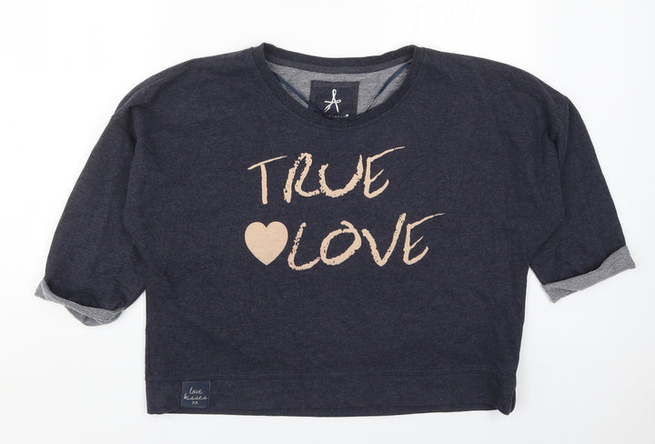 Atmosphere Womens Blue Cotton Pullover Sweatshirt Size 18 Pullover - True Love