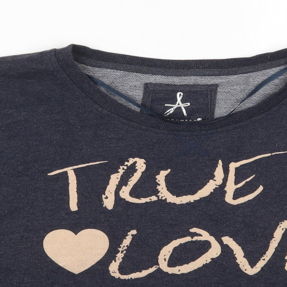 Atmosphere Womens Blue  Cotton Pullover Sweatshirt Size 18  Pullover - True Love